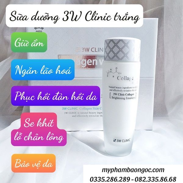 DƯỠNG TRẮNG DA 3W CLINIC COLLAGEN TRẮNG 5IN1