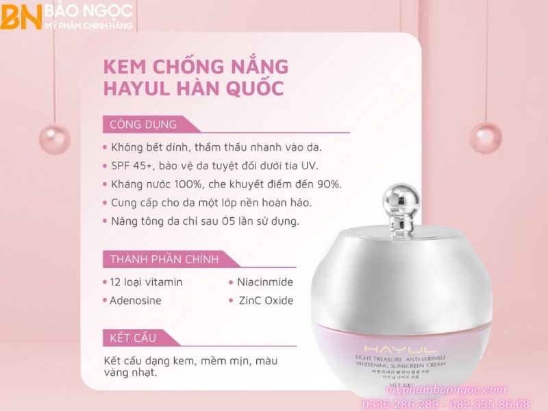 Kem chống nắng Hayul
