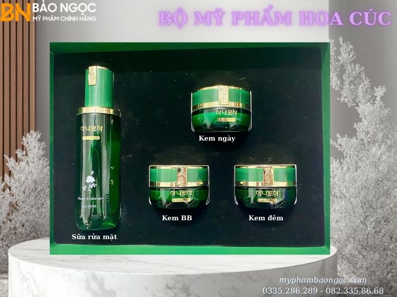 BỘ MỸ PHẨM HOA CÚC CON BƯỚM TRỊ NÁM DƯỠNG TRẮNG DA HÀN QUỐC