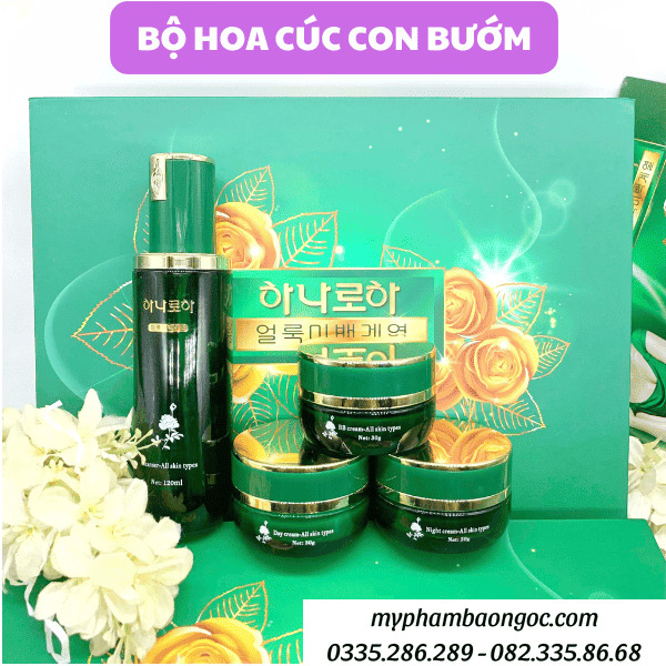 BỘ MỸ PHẨM HOA CÚC CON BƯỚM TRỊ NÁM DƯỠNG TRẮNG DA HÀN QUỐC