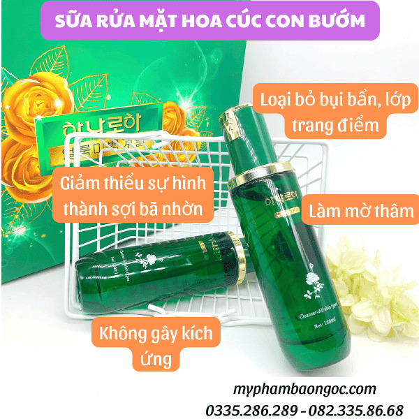 BỘ MỸ PHẨM HOA CÚC CON BƯỚM TRỊ NÁM DƯỠNG TRẮNG DA HÀN QUỐC