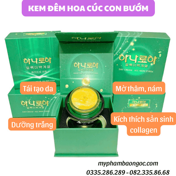 BỘ MỸ PHẨM HOA CÚC CON BƯỚM TRỊ NÁM DƯỠNG TRẮNG DA HÀN QUỐC