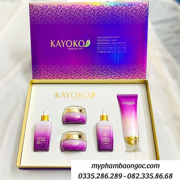 BỘ KAYOKO COLLAGEN TÍM 5IN1 HÀN QUỐC TRỊ NÁM TRẮNG DA