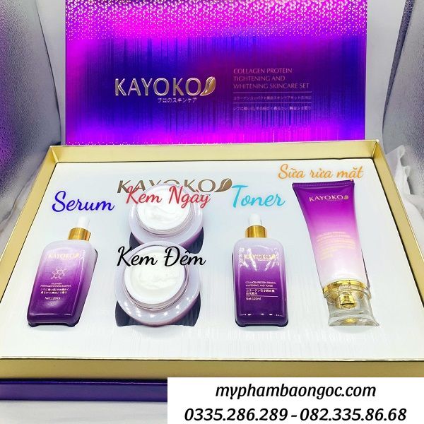 BỘ KAYOKO COLLAGEN TÍM 5IN1 HÀN QUỐC TRỊ NÁM TRẮNG DA