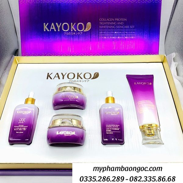 BỘ KAYOKO COLLAGEN TÍM 5IN1 HÀN QUỐC TRỊ NÁM TRẮNG DA