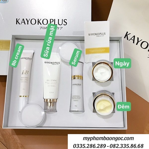 BỘ MỸ PHẨM KAYOKO PLUS TRẮNG 5IN1 NHẬT BẢN TRỊ NÁM TRẮNG DA