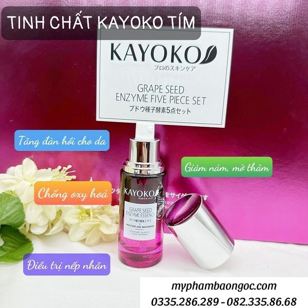 BỘ MỸ PHẨM KAYOKO TÍM 5IN1 TRỊ NÁM TÀN NHANG DƯỠNG TRẮNG DA