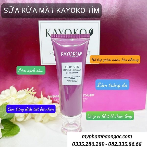 BỘ MỸ PHẨM KAYOKO TÍM 5IN1 TRỊ NÁM TÀN NHANG DƯỠNG TRẮNG DA