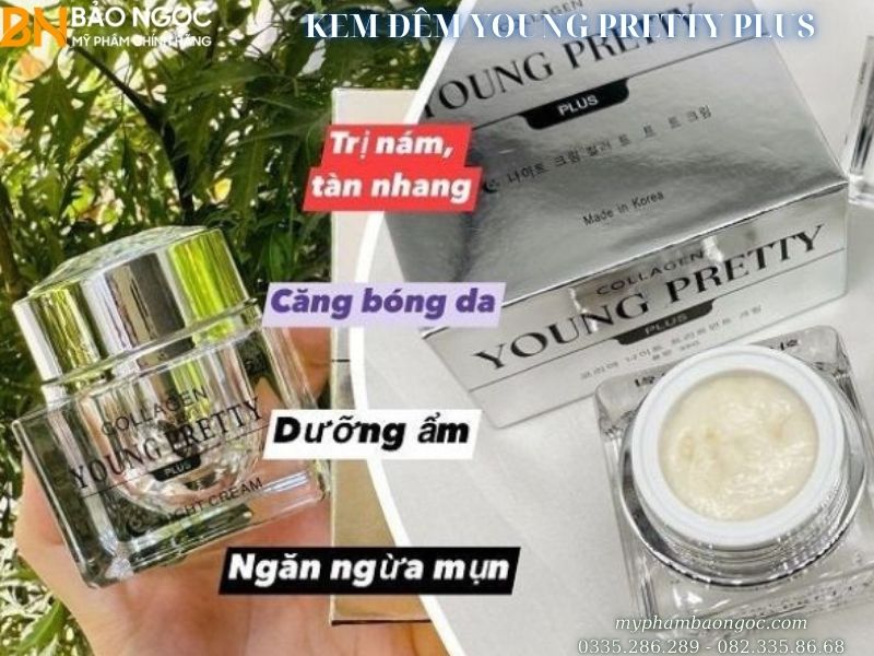 Kem đêm Collagen young pretty plus