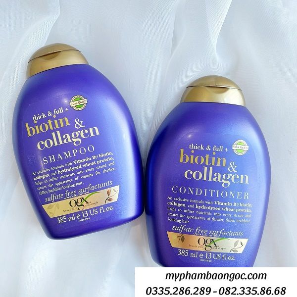 DẦU GỘI XẢ BIOTIN COLLAGEN OGX  HƯƠNG NƯỚC HOA NGĂN DỤNG TÓC