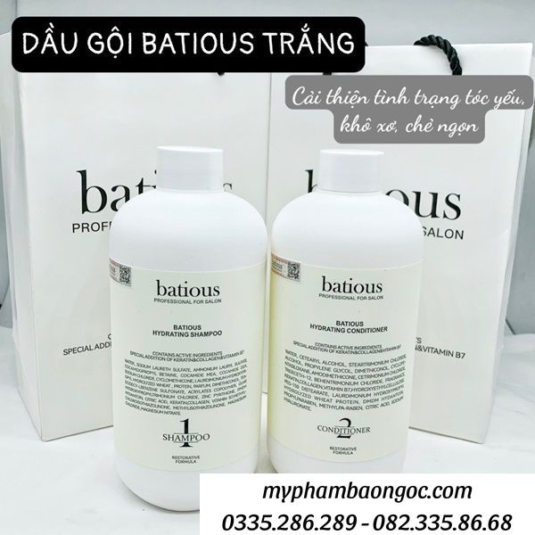 CẶP DẦU GỘI XẢ BATIOUS ANH QUỐC PHỤC HỒI TÓC HƯ TỔN 500ML&nbsp;