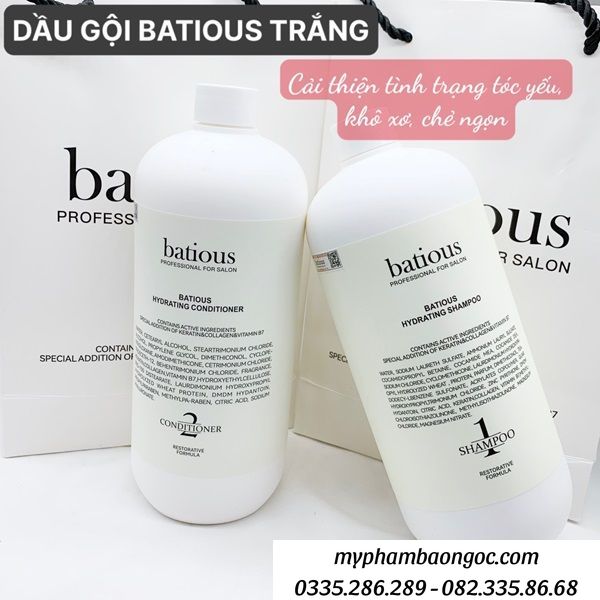 CẶP DẦU GỘI XẢ BATIOUS 960ML PHỤC HỒI HƯ TỔN KÍCH MỌC TÓC