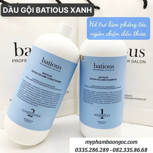 CẶP DẦU GỘI XẢ BATIOUS 960ML PHỤC HỒI HƯ TỔN KÍCH MỌC TÓC