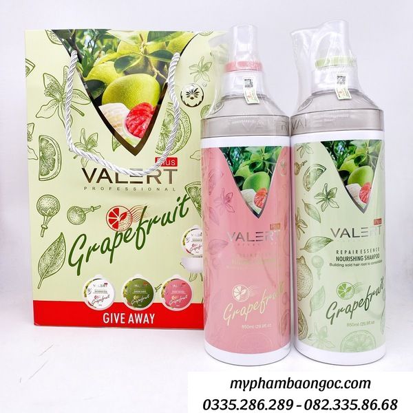 CẶP DẦU GỘI XẢ BƯỞI GRAPEFRUIT VALERT PLUS TRỊ RỤNG TÓC