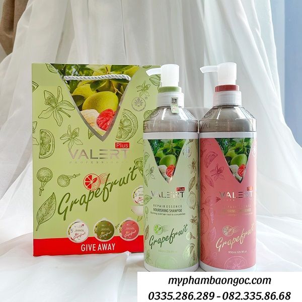 CẶP DẦU GỘI XẢ BƯỞI GRAPEFRUIT VALERT PLUS TRỊ RỤNG TÓC