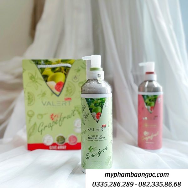 CẶP DẦU GỘI XẢ BƯỞI GRAPEFRUIT VALERT PLUS TRỊ RỤNG TÓC