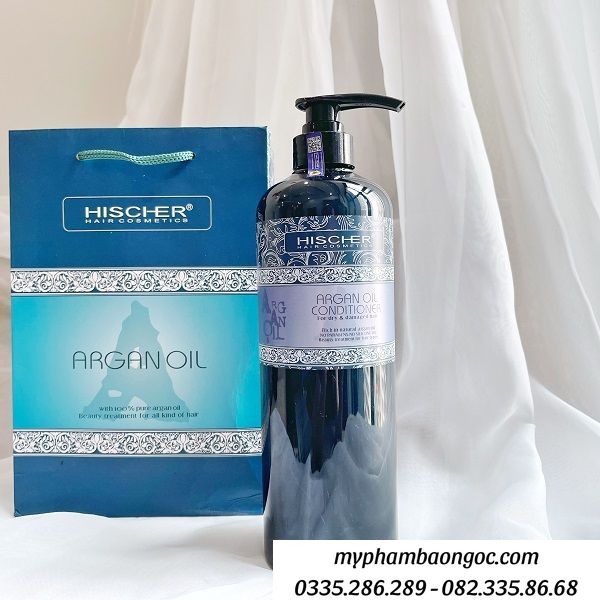 CẶP DẦU GỘI XẢ HISCHER ARGAN OIL PHỤC HỒI TÓC HƯ TỔN 1000ML