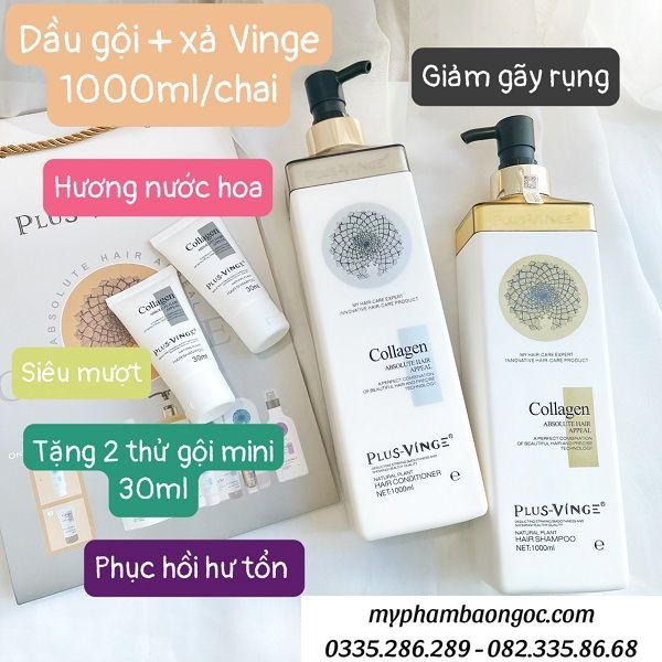 CẶP DẦU GỘI XẢ VINGE PLUS COLAGEN