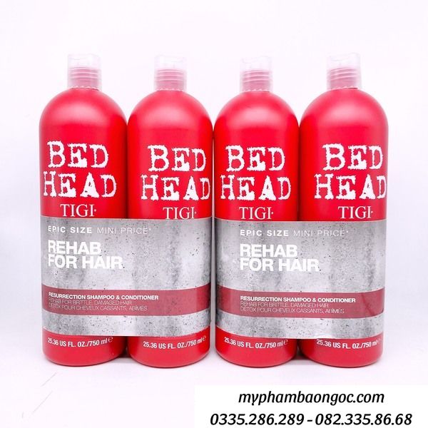 SET DẦU GỘI DẦU XẢ BED HEAD 750ml x2