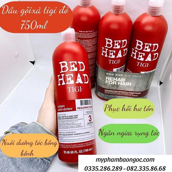 combo dầu gội xả tigi