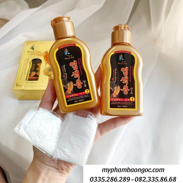 BỘ DẦU GỘI NHÂN SÂM ĐEN TÓC BEAUTY STAR HÀN QUỐC 2 CHAI