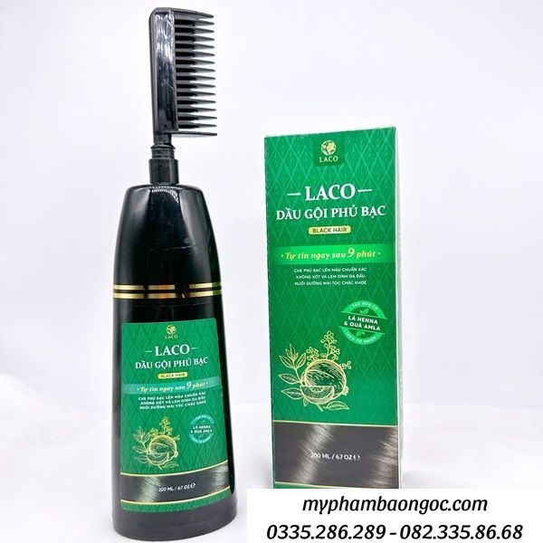 DẦU GỘI PHỦ BẠC LACO BLACK NGUYÊN LIỆU THẢO DƯỢC TỰ NHIÊN