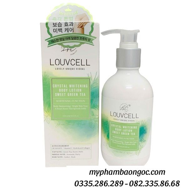 DƯỠNG THỂ LOUVCELL 250ML TRẮNG DA NÂNG TONE CẤP ẨM HÀN QUỐC