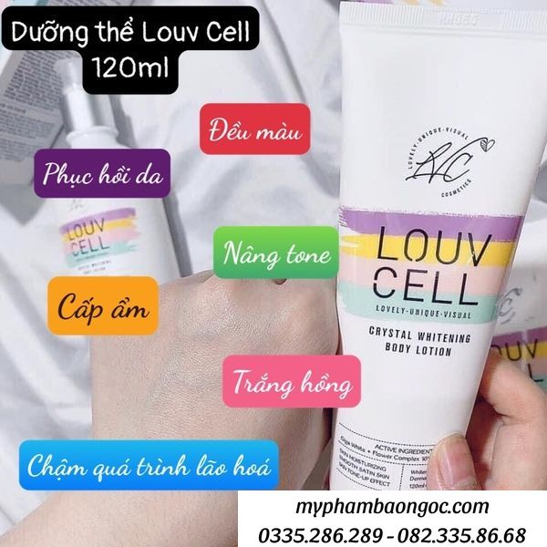 DƯỠNG THỂ TRẮNG DA LOUV CELL CTRYSTAL WHITENING BODY LOTION