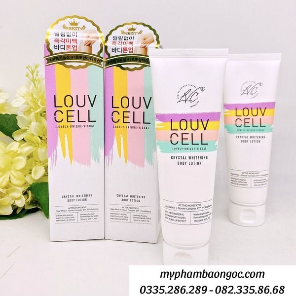 DƯỠNG THỂ TRẮNG DA LOUV CELL CTRYSTAL WHITENING BODY LOTION