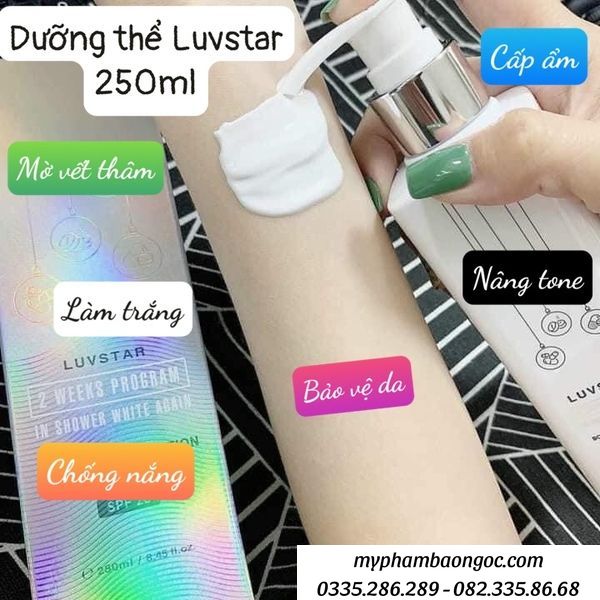 DƯỠNG THỂ TRẮNG DA LUVSTAR BODY TOEN UP LOTION HÀN QUỐC