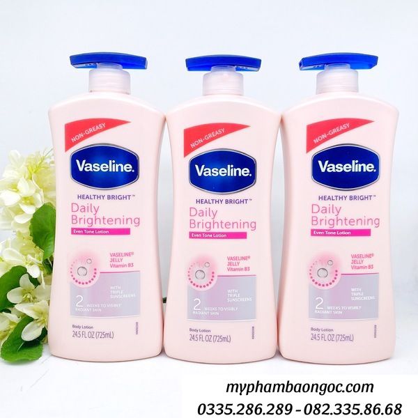 DƯỠNG THỂ VASELINE HEALTHY DAILY BRIGHTENING 725M TRẮNG DA