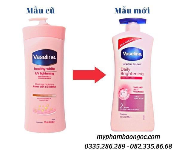 DƯỠNG THỂ VASELINE HEALTHY DAILY BRIGHTENING 725M TRẮNG DA