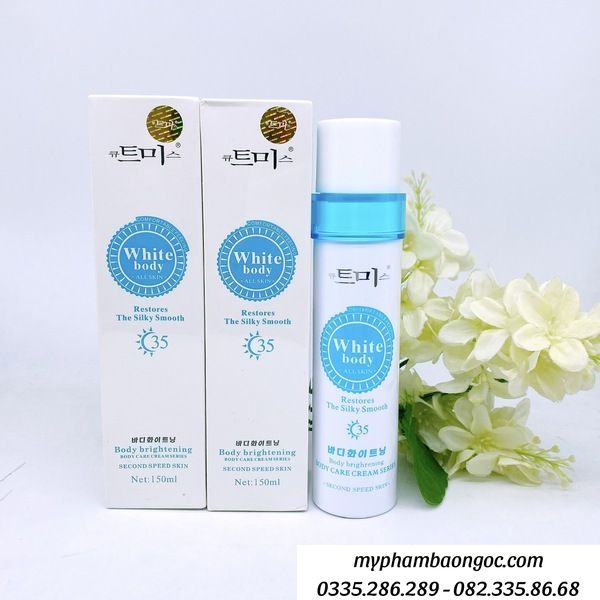 KEM KÍCH TRẮNG WHITE BODY 150ML HÀN QUỐC