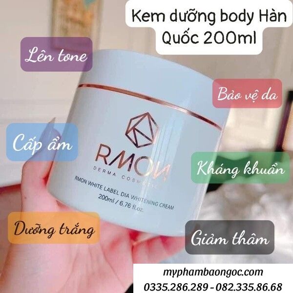 KEM DƯỠNG TRẮNG DA BODY RMON HÀN QUỐC