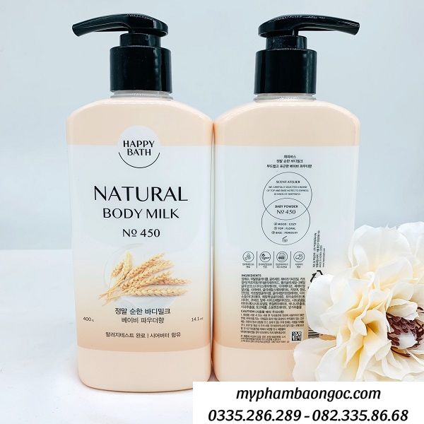 SỮA DƯỠNG THỂ HAPPY BATH GẠO HÀN QUỐC 400G