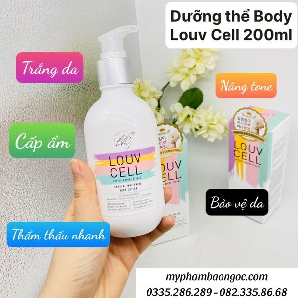 SỮA DƯỠNG THỂ TRẮNG DA BODY LOUV CELL 250ML HÀN QUỐC