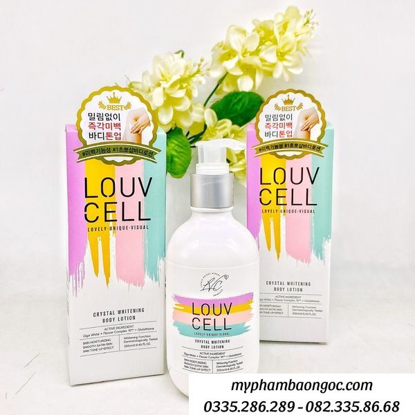 SỮA DƯỠNG THỂ TRẮNG DA BODY LOUV CELL 250ML HÀN QUỐC