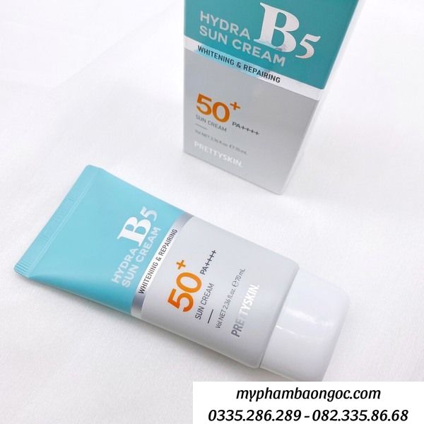 KEM CHỐNG NẮNG B5  PRETTYSKIN HYDRA SUN CREAM 70ML HÀN QUỐC