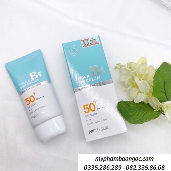 KEM CHỐNG NẮNG B5  PRETTYSKIN HYDRA SUN CREAM 70ML HÀN QUỐC