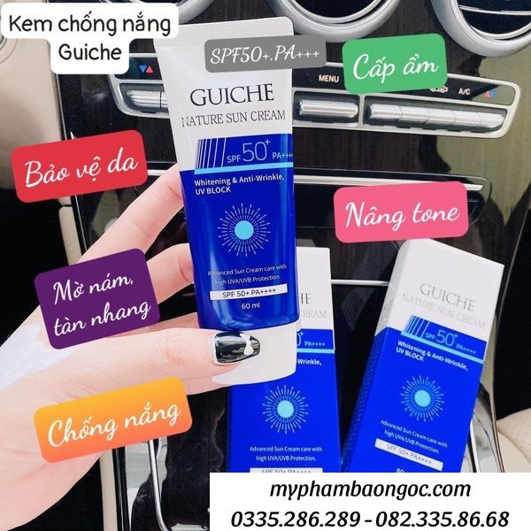 KEM CHỐNG NẮNG GUICHE NATURE SUN CREAM SPF50 CHO DA NHẠY CẢM