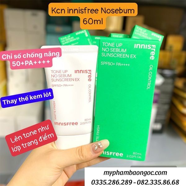 KEM CHỐNG NẮNG INNISFREE TONE UP NO SEBUM SUNSCEEN SPF 50