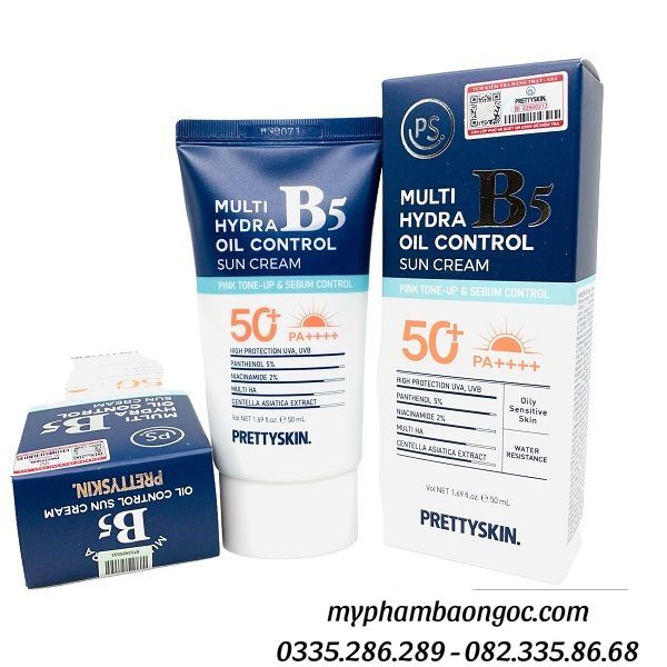 KEM CHỐNG NẮNG PRETTYSKIN B5 MULTI HYDRA OIL CONTROL 50ML