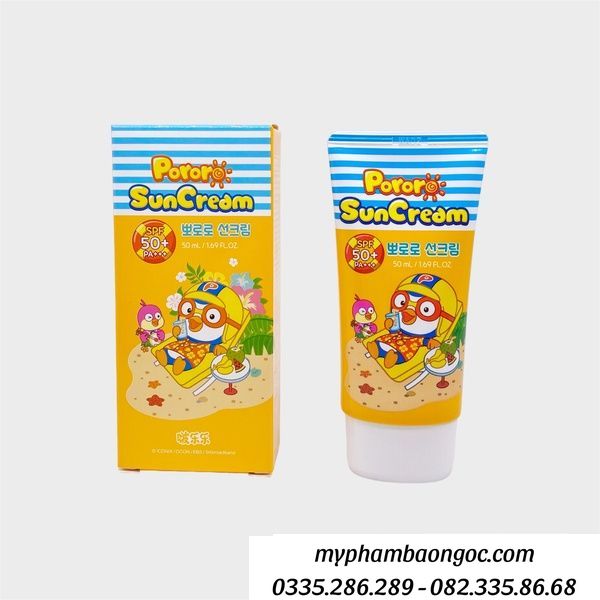 Kem chống nắng trẻ em Pororo hàn quốc chính hãng