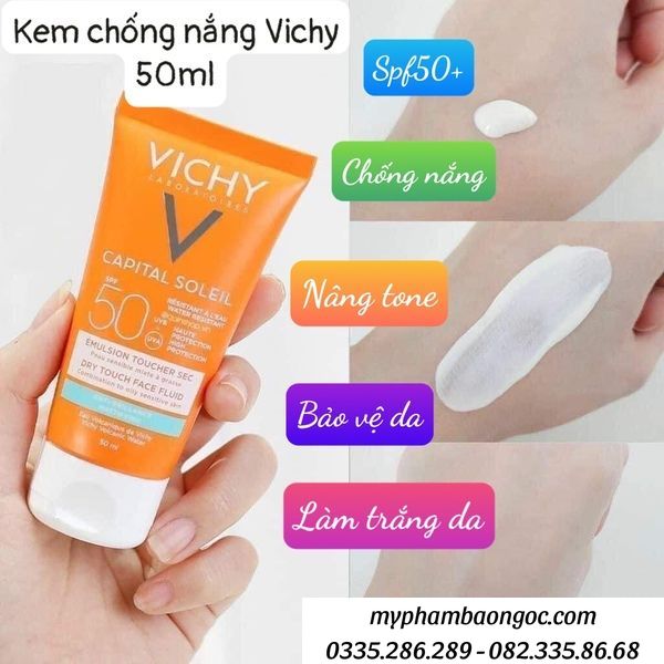 KEM CHỐNG NẮNG VICHY&nbsp; CAPITAL IDEAL SOLEIL SPF 50 CHO DA DẦU