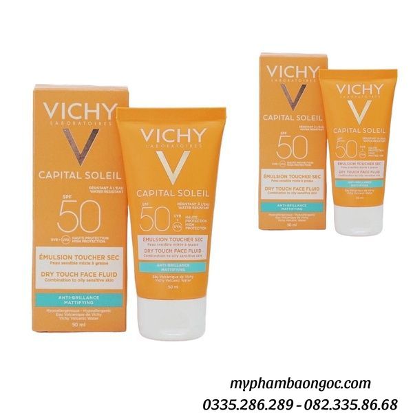 KEM CHỐNG NẮNG VICHY&nbsp; CAPITAL IDEAL SOLEIL SPF 50 CHO DA DẦU