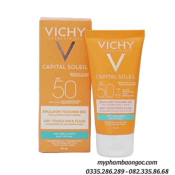 KEM CHỐNG NẮNG VICHY&nbsp; CAPITAL IDEAL SOLEIL SPF 50 CHO DA DẦU