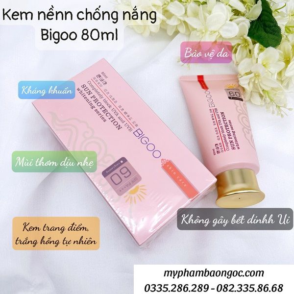 KEM NỀN CHỐNG NẮNG BIGOO HÀN QUỐC 80ML