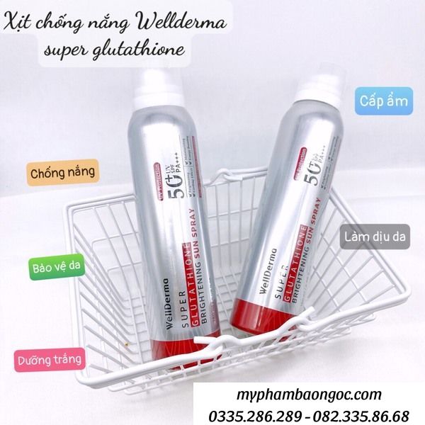 XỊT CHỐNG NẮNG CHỈ SỐ CAO NÂNG TONE WELLDERMA 180ML HÀN QUỐC