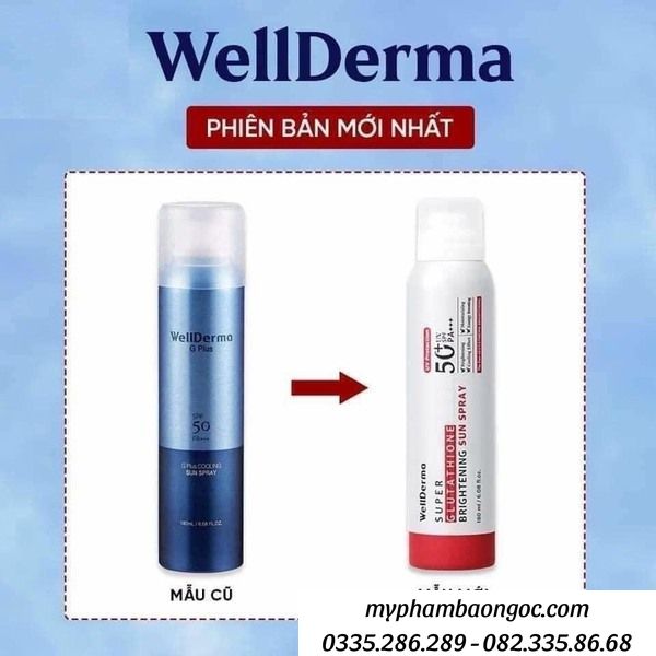 XỊT CHỐNG NẮNG CHỈ SỐ CAO NÂNG TONE WELLDERMA 180ML HÀN QUỐC