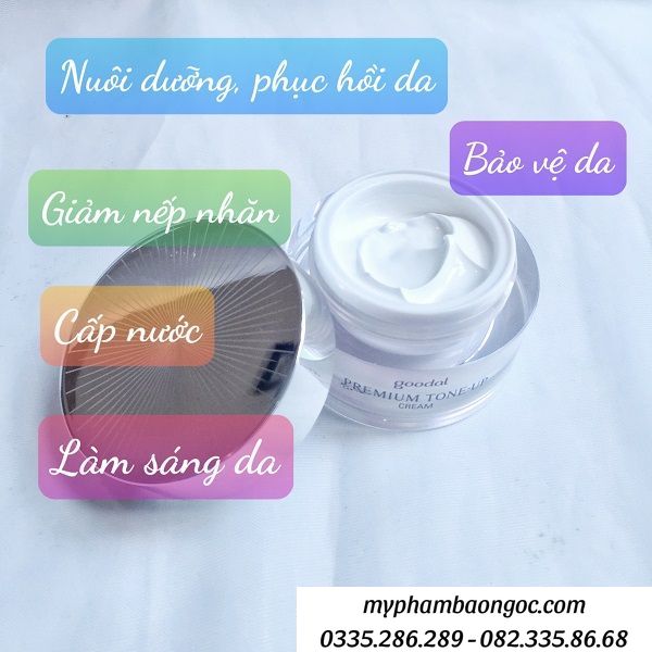 KEM DƯỠNG ỐC SÊN GOODAL TRẮNG PREMIUM TONE-UP CREAM HÀN QUỐC